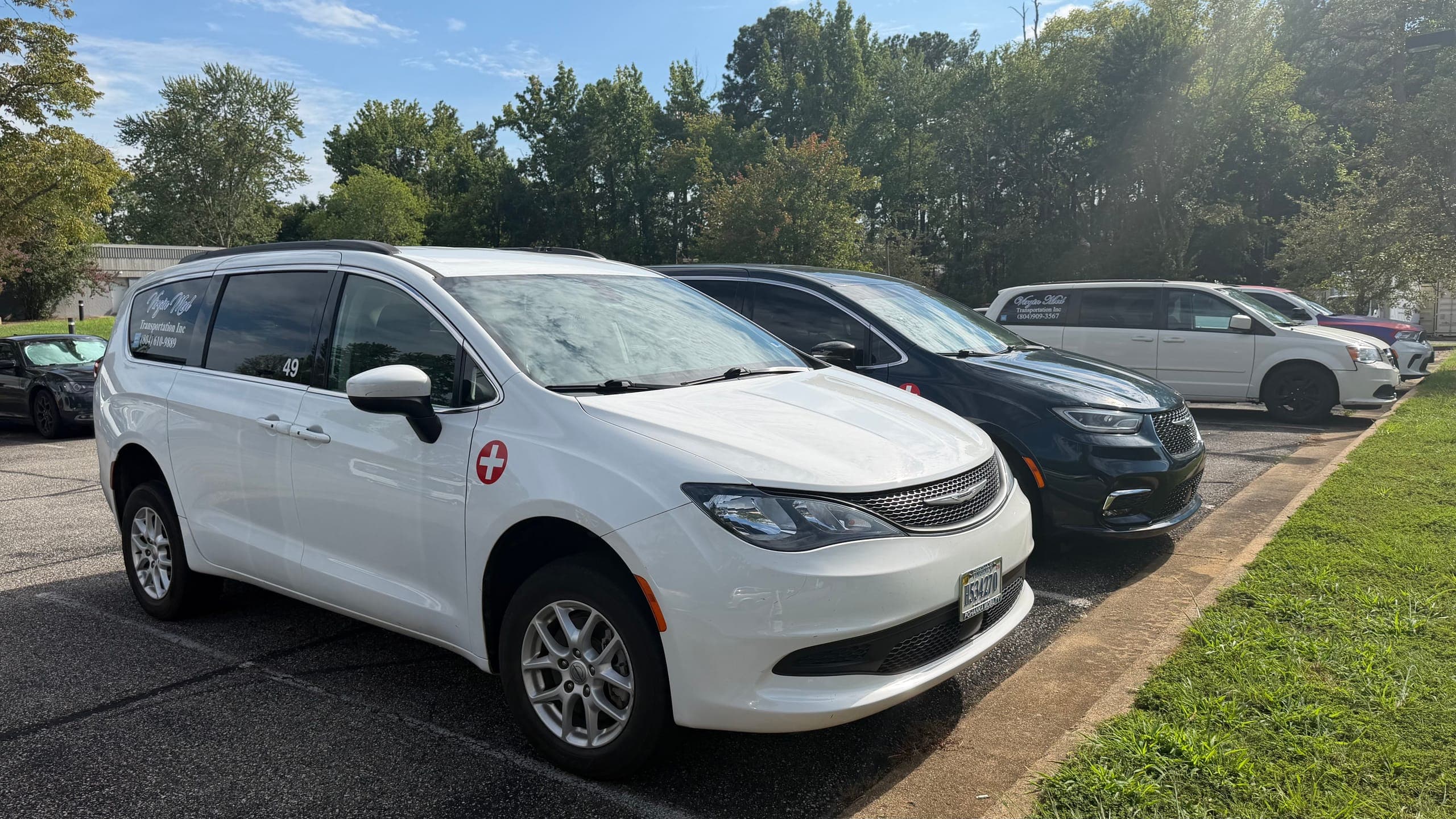 White Virgin Med minivan