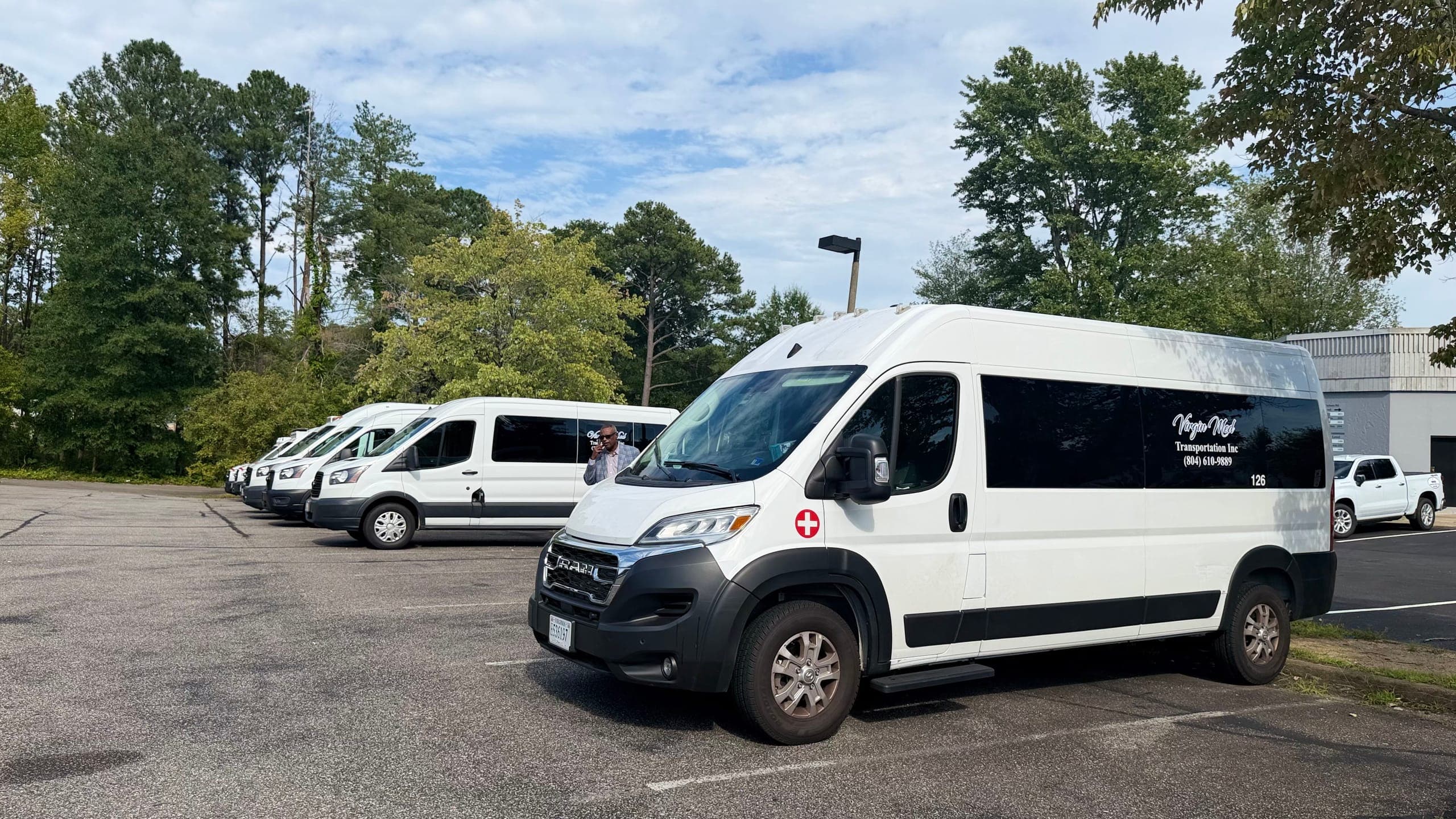 White Virgin Med high-roof van
